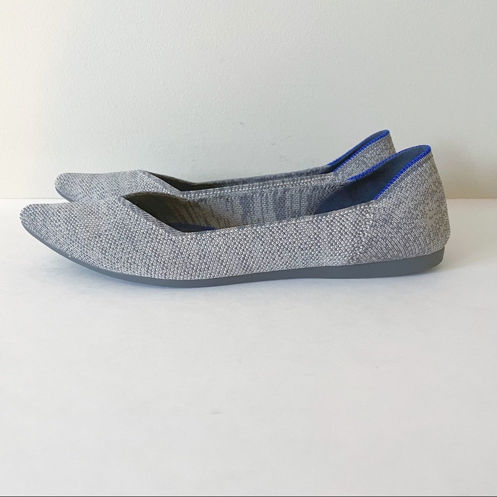 Rothy’s Heather Light Gray Taupe Point Flat 7 - Picture 4 of 8